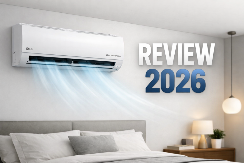 lg dual inverter voice 9000 bts review 2026 na parede